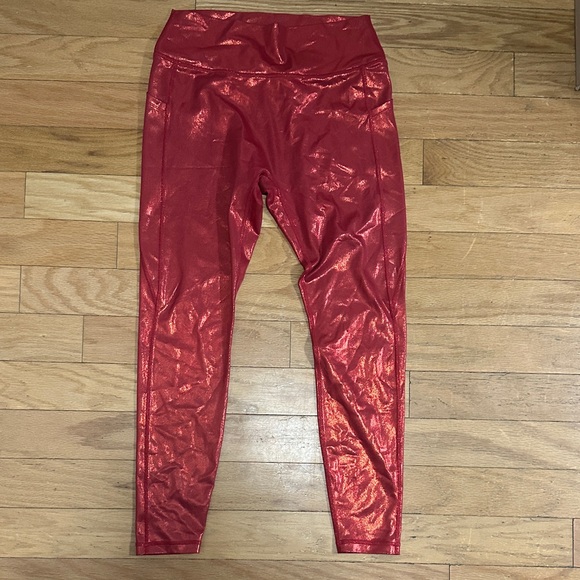 Shimmer Red Leggings - Picture 1 of 3